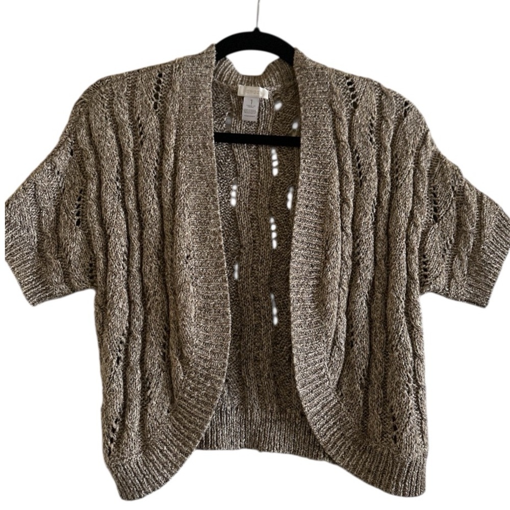 Chico's Metallic Shrug size 1